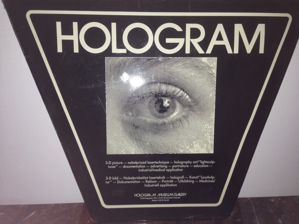 Hologram skylt golvstället
